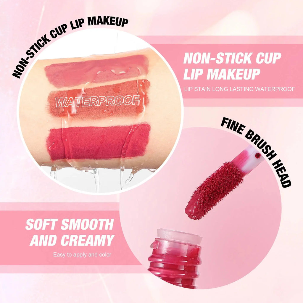 Handaiyan 4pc Velvet Liquid Lipstick Set – Waterproof Lip Gloss