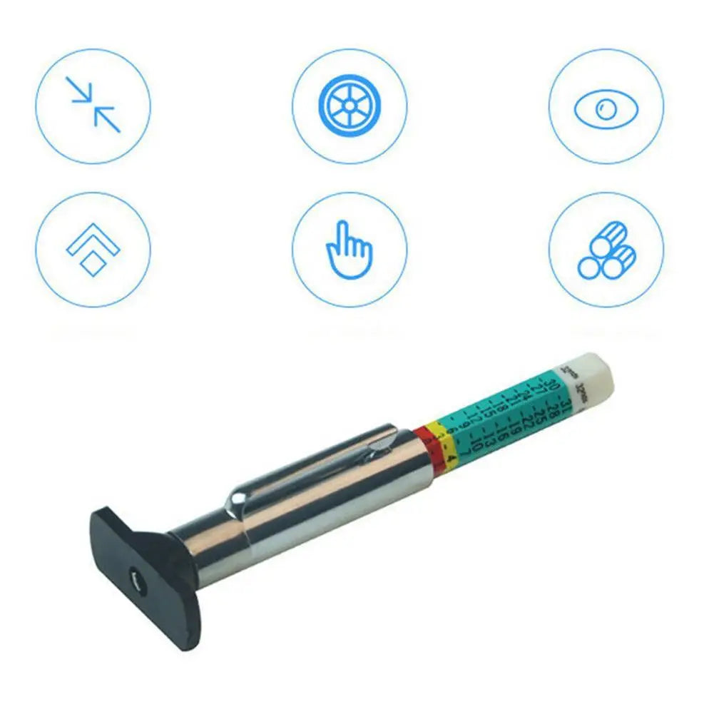 25mm Car Tyre Measuring Pen Universal Tire Tread Pattern Depth Measuring Tool AutomotiveTire Depth Feeler Gauge Tire Ruler Oasis Select