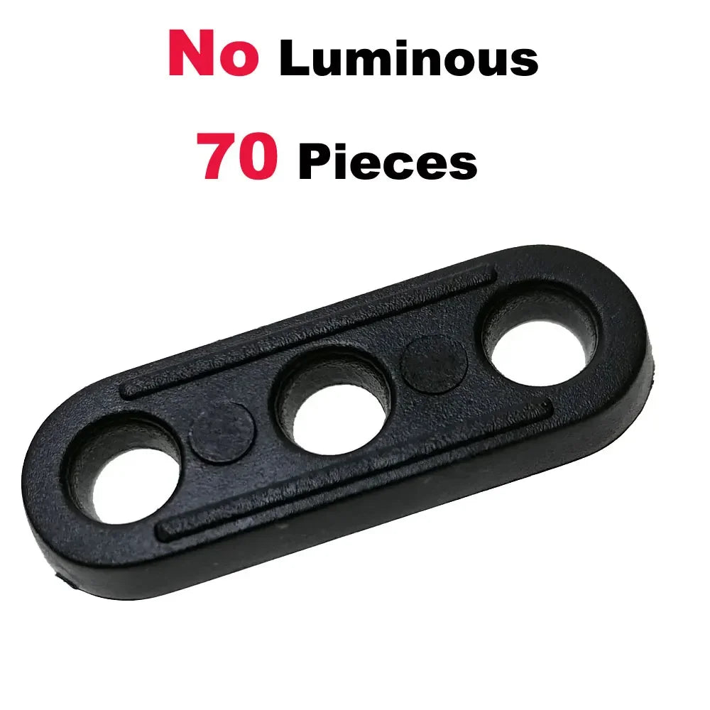 10-70Pcs Luminous Tent Guyline Runners Sliders Camping Awning Guy Line Rope Tensioners Oasis Select No Luminous 70 PC