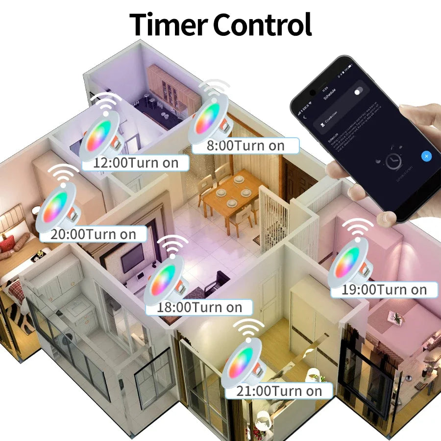 Tuya Smart LED Downlight 5W–15W RGB WiFi ZigBee Dimmable Smart LED Downlight Oasis Select