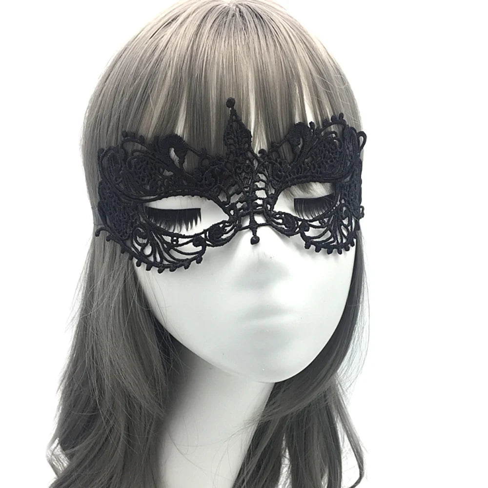 2pcs Elegant Black Lace Masquerade Mask Set for Couples Perfect for Venetian Party, Mardi Gras, and Halloween Celebrations Oasis Select