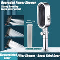 New High Pressure Shower Head 3 Modes Adjustable Spray with Massage Brush Filter Rain Shower Faucet Hose Bathroom Accessorie Set Oasis Select Sliver Shower