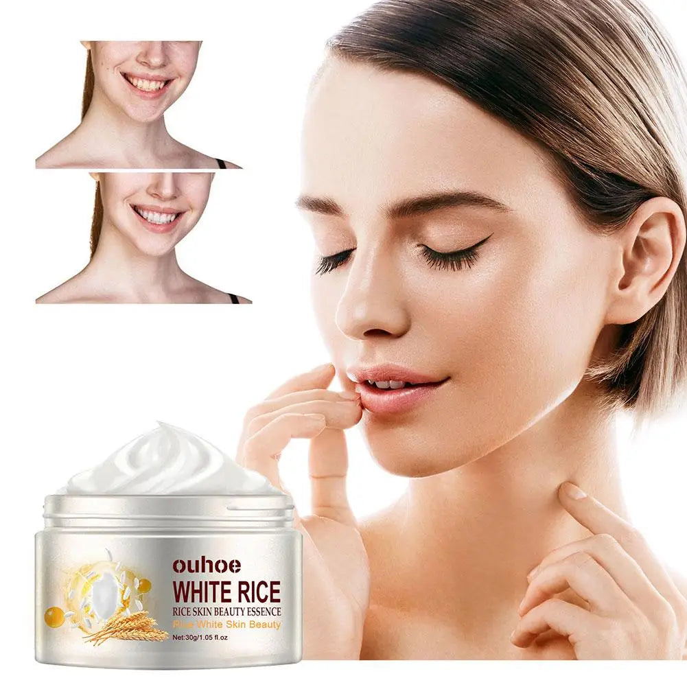 1/2/3PCs Rice Cream For Face White Rice Essence Brightening Moisturizing Cream Lightweight Moisturizer Face Cream Smooth Lines Oasis Select