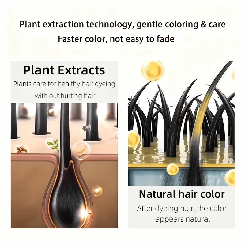 YUITIKUE Obsidian Black Hair Dye Shampoo – Gray Coverage 100ml