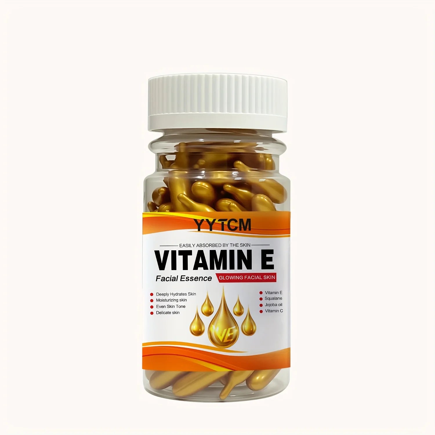 Vitamin E Capsule Essence – Squalane & Vitamin C | 90 Caps Face Capsule Serum Oasis Select 1 Bottle