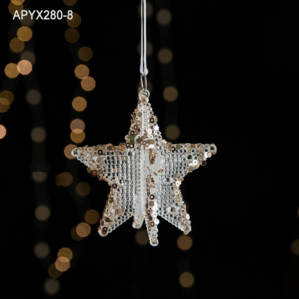 Crystal Acrylic Snowflake Christmas Ornaments – Transparent