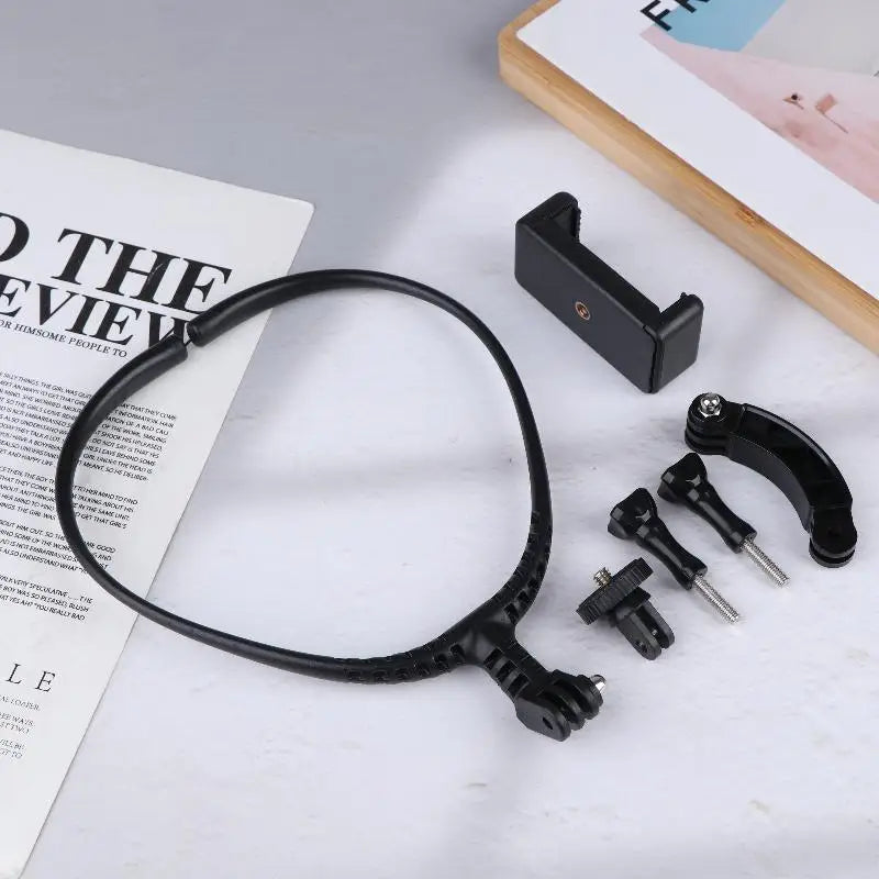1Set Phone Action Camera 2 In 1 Neck Hold Mount For Action Universal Action Camera Phone Accessories Oasis Select