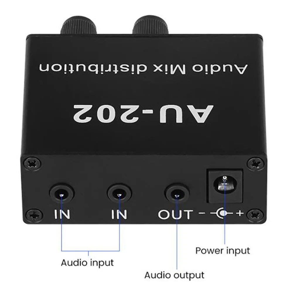 Audio Mixer Distributor with Dual Input and Dual Output for Headphones and For AMPlifiers Low Noise Circuit Design Oasis Select