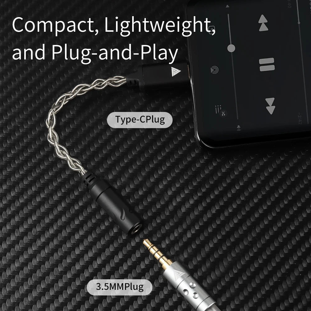 QKZ TC MAX Pro Type C To 3.5mm Audio Adapter Cable CX31993 HiFi DAC Digital Decoding Earphone Amplifier For iPhone15 16/Huawei Oasis Select