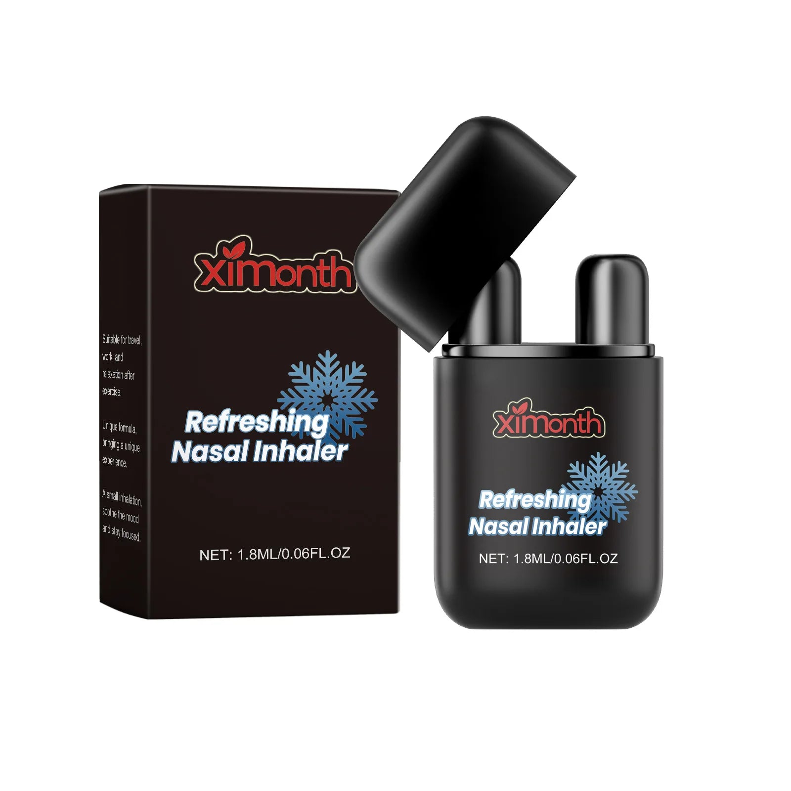 Nasal Inhaler Wake Up Stick Brain Avoid Sleepiness Relieve Breathing Fatigue Discomfort Restore Clear Mind Herbal Body Care Oasis Select 1.8ml Boxed