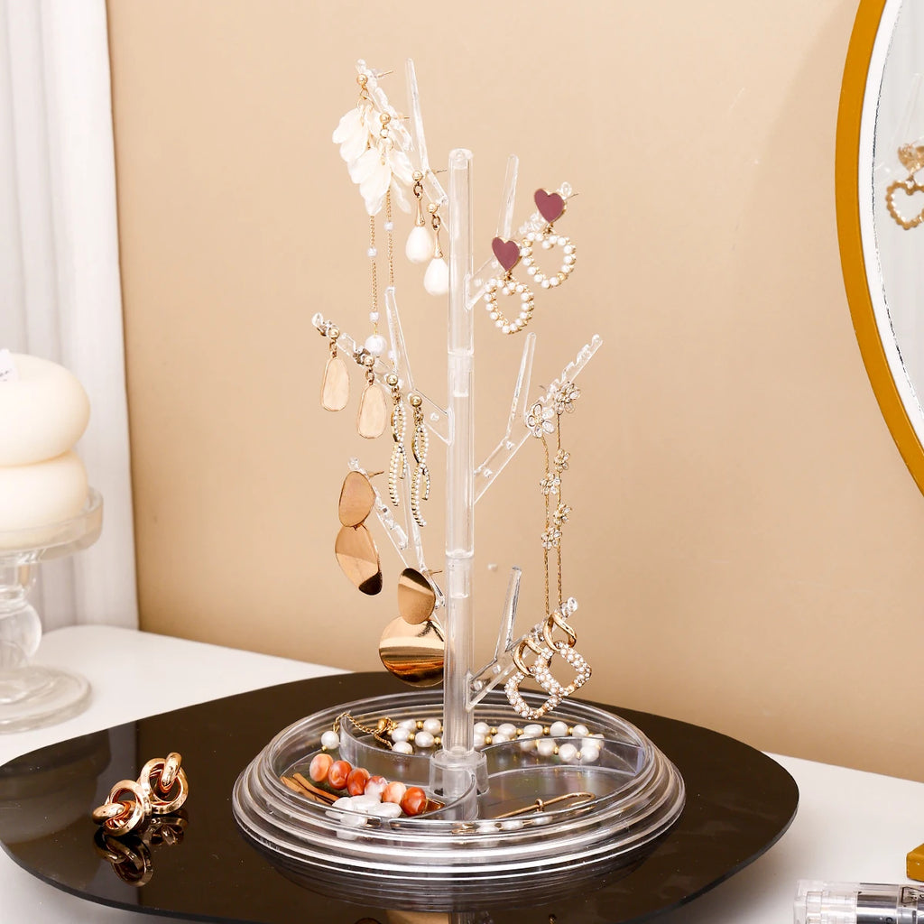 1pc detachable jewelry storage rack plastic creative tree shaped decoration hanging necklace bracelet ring earring organizer Oasis Select