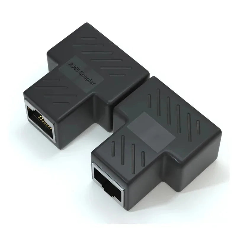 1/2/4/6pcs Cable Ethernet Cable Extender Network Connector 1 To 2 Ways Docking Plug RJ45 Splitter Adapters Cables Connectors Oasis Select