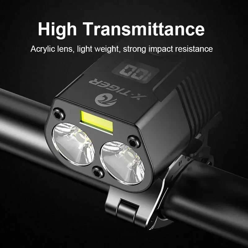 X-TIGER Bike Light Rainproof With Power Bank Rechargeable LED Lamp 4000mAh MTB Front Lamp Headlight Aluminum Bicycle Light Oasis Select