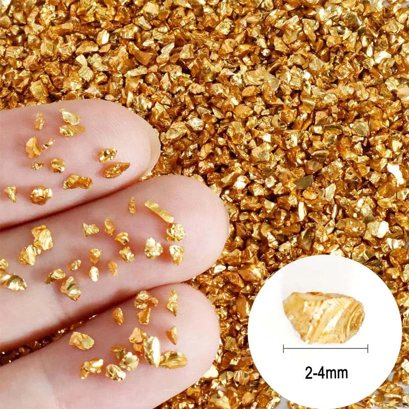 50g Fake Gold Stone Flakes Metallic Glass Glitter Sprinkles Resin Inclusions Embellishment for Resin Art Jewelry Making Supplies Oasis Select gold 50g S