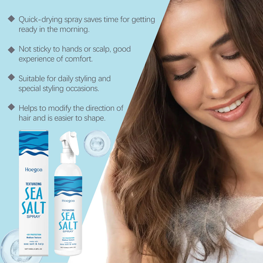 Sea Salt Hair Styling Spray For Improve Hair Volumizing Texturing Lasting Styling Strong Holding Moisturizing Hair Fluffy Spray Oasis Select