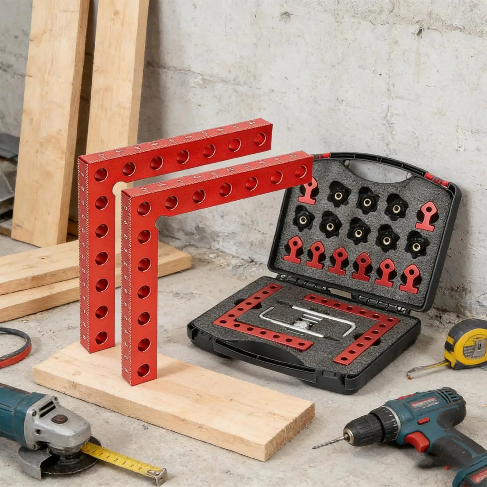 Corner Clamp 90 Degree Aluminum Alloy Metal Corner Clamps For Woodworking Positioning Squares Fixed Right Angle Clamp Hand Tool Oasis Select