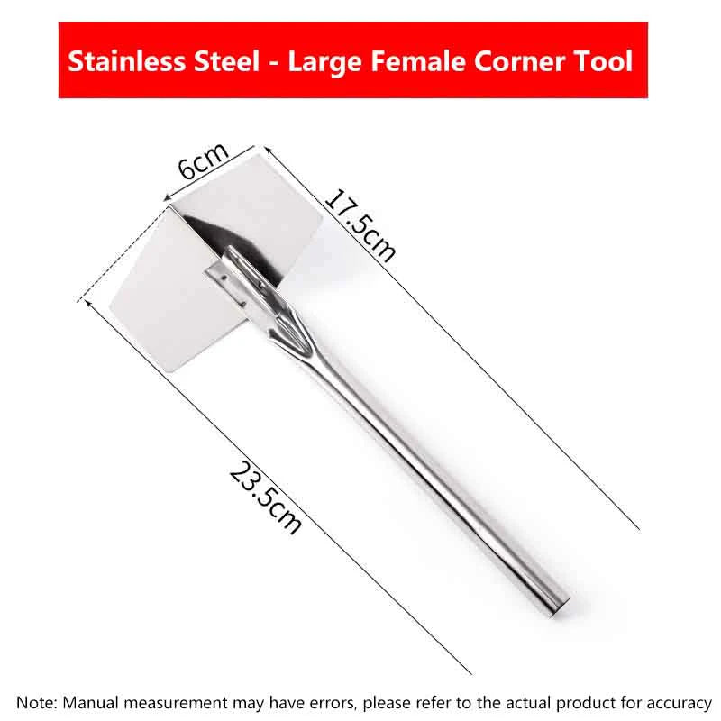 1/4Pcs Construction Tools Stainless Steel Putty Knife Drywall Scrapers Hand Tool Inside Outside Corner Scraping Puller Oasis Select Internal Corner L