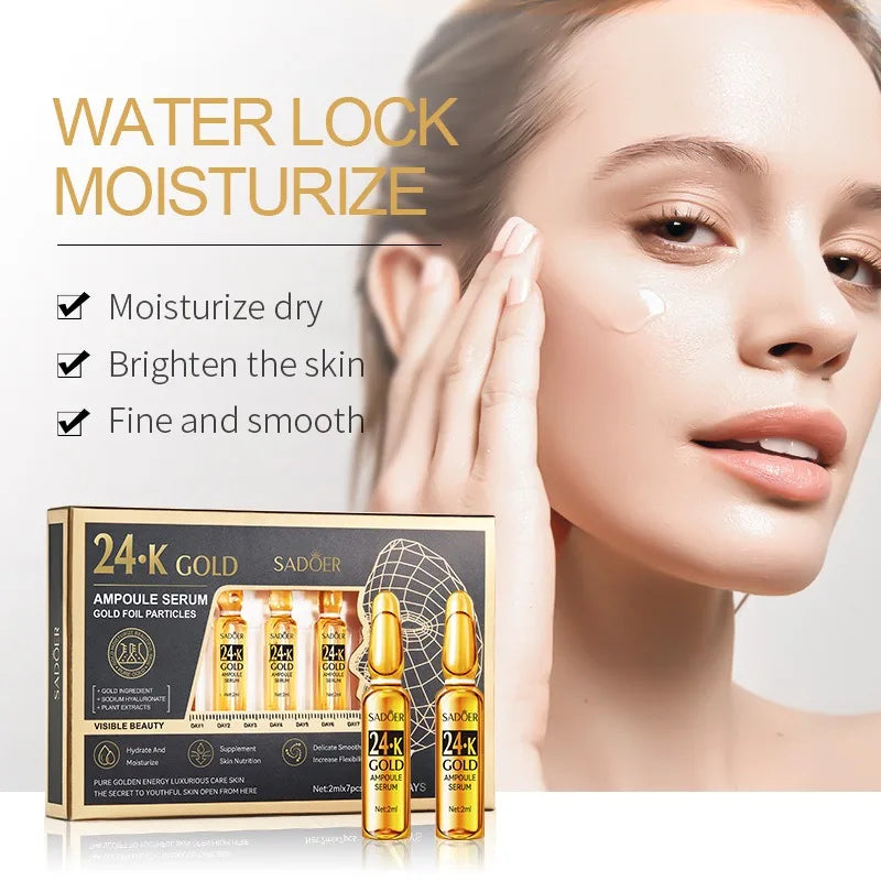 BIOAOUA Vitamin C & 24K Gold Face Serum – Brighten & Hydrate