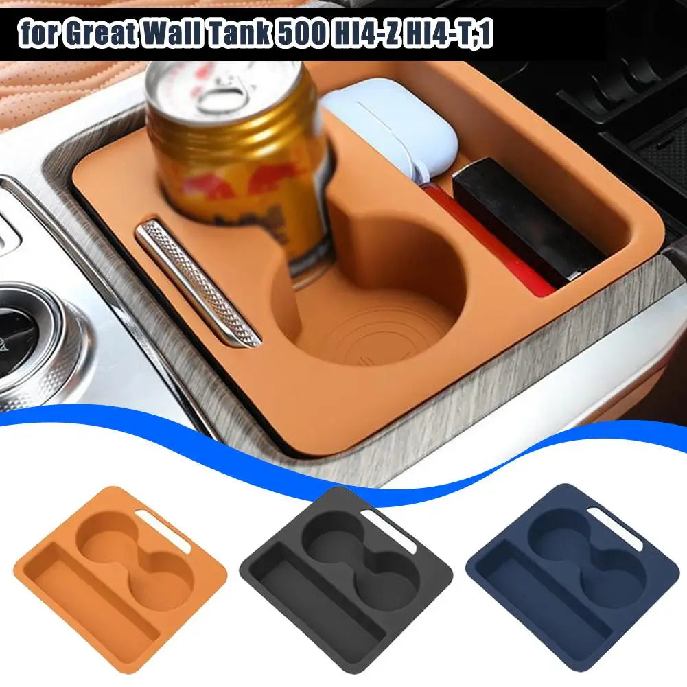 Car Central Control Push-pull Box Silicone Pad For Great Wall GWM Tank 500 Hi4-Z Hi4-T 2024-2025 Car Armrest Box Accessories Oasis Select