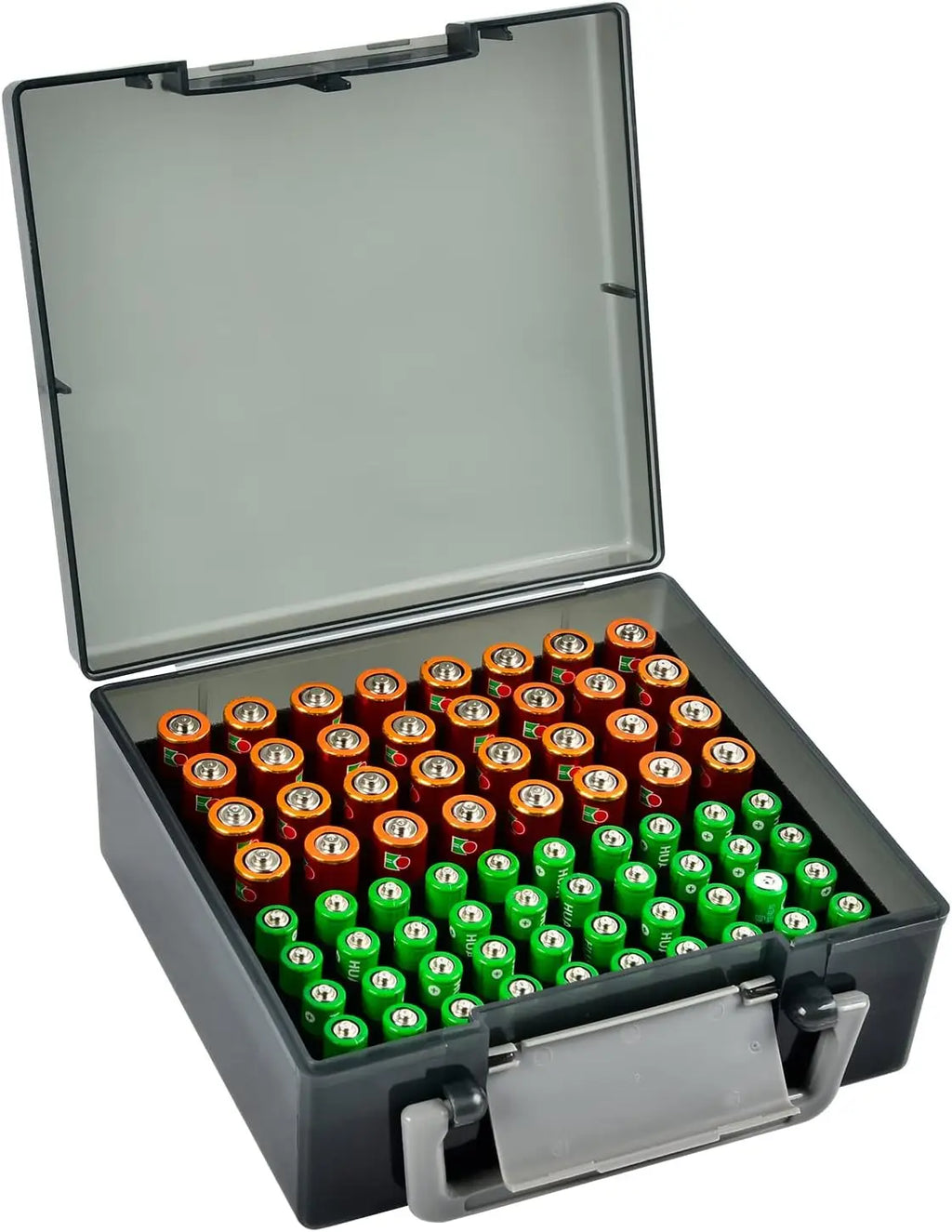 Battery Organizer Storage Case – Holds 54 AA & AAA Batteries