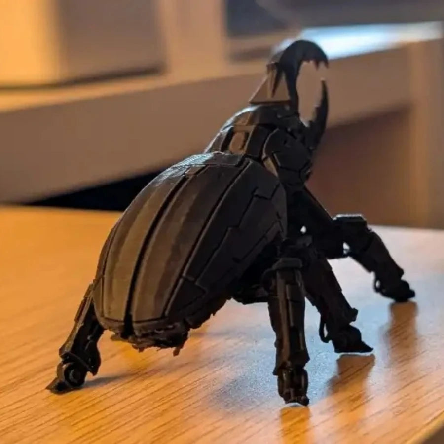 3D Printed Mechanical Hercules Beetle Model - Cyberpunk Style Robot Insect Figurine for Desk Decor & Collectible Gift Oasis Select