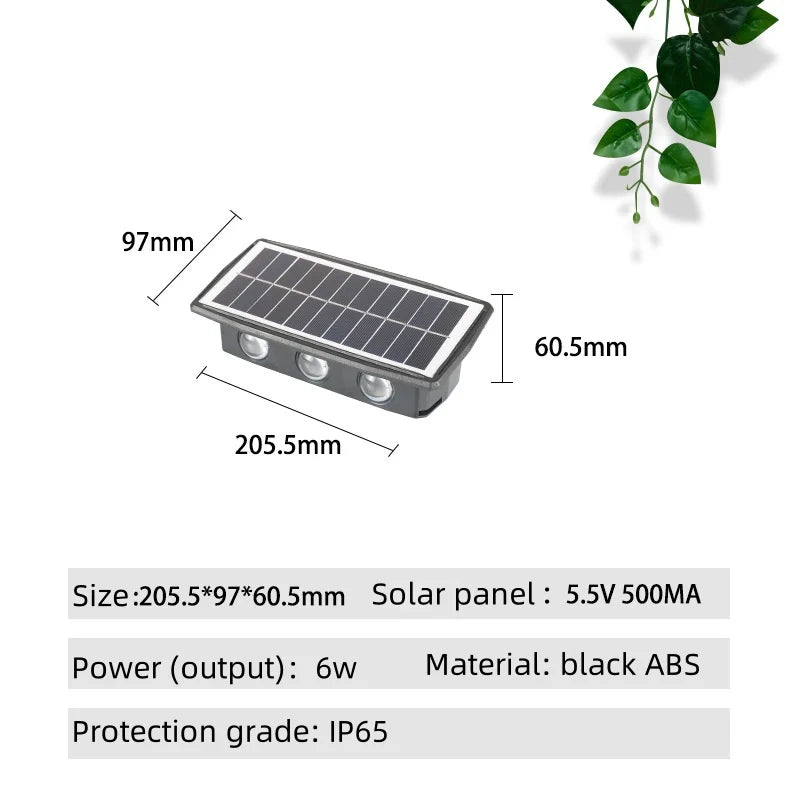 SHINEKNOT Solar LED Outdoor Wall Light | IP65 Waterproof 4W/6W