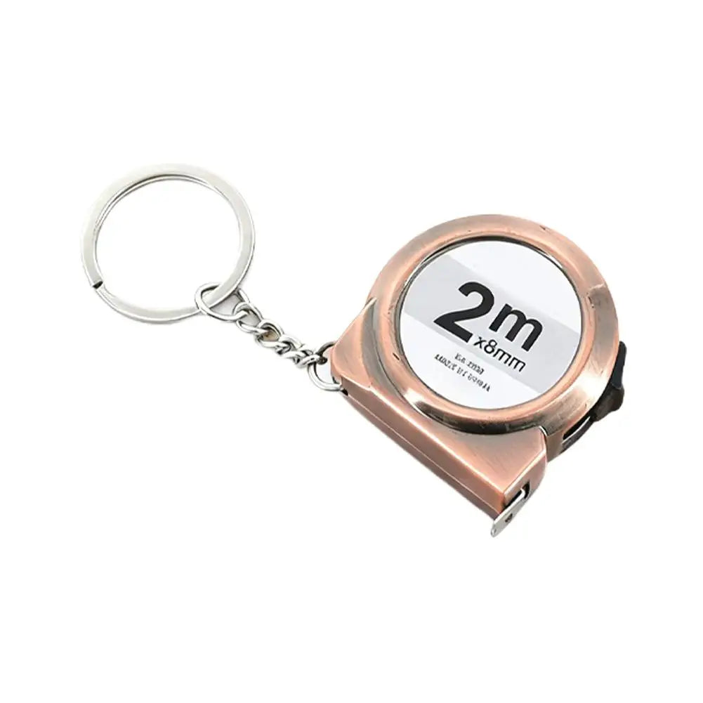 Snail Mini Tape Measure Keychain – 2M Dual-Scale Steel Ruler
