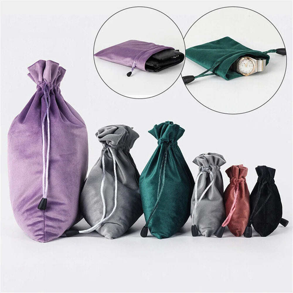 1 Pcs 6 Sizes Bags Linen Drawstring Gift Bag Pouches Cloth Christmas Bag Jewelry Bag Drawstring Pouches Large Velvet Bags Oasis Select
