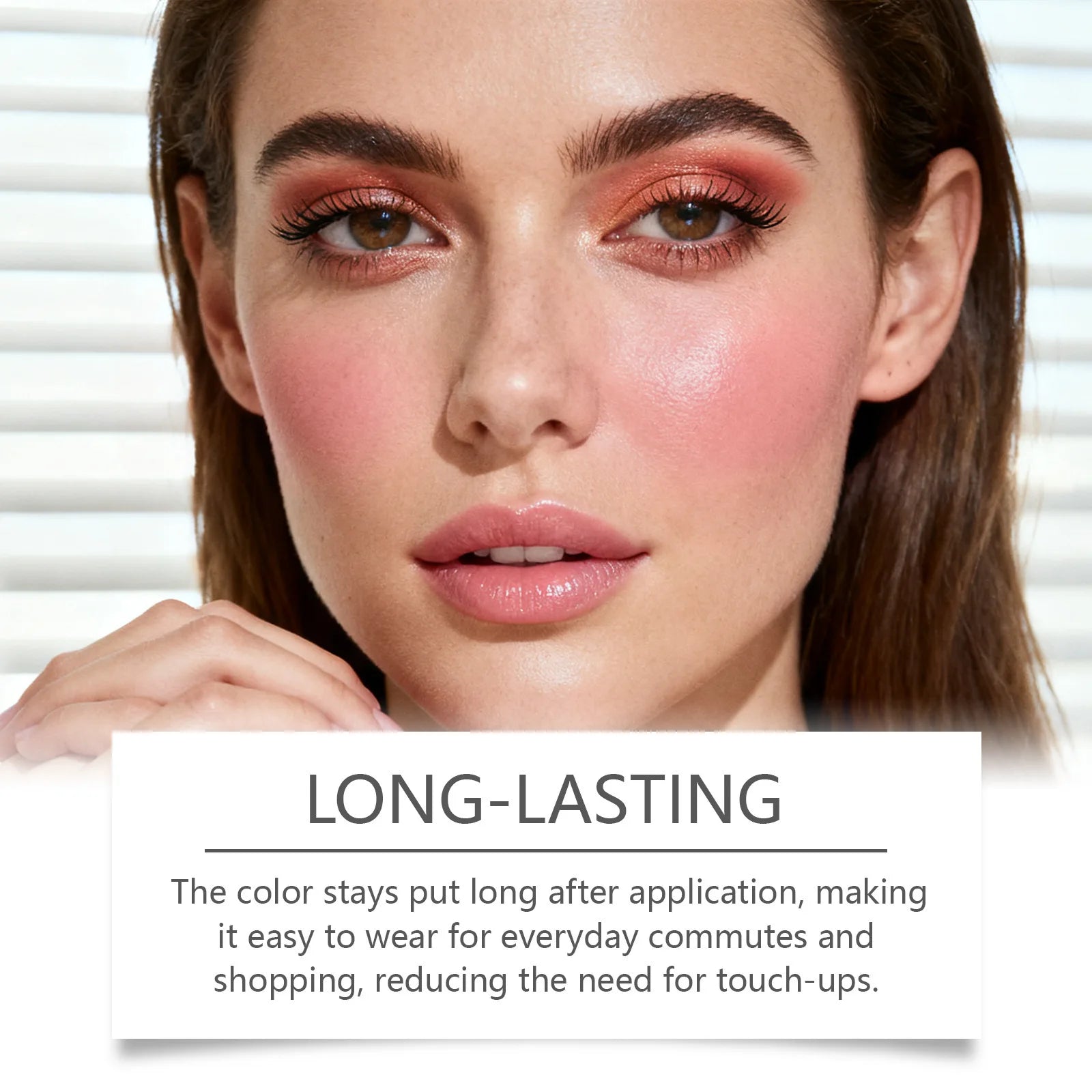Portable Cream Blush Stick Soft Mist Finish Hydrating Long-Wear Blendable Smooth Lightweight On-the-Go Cheek Blush Oasis Select