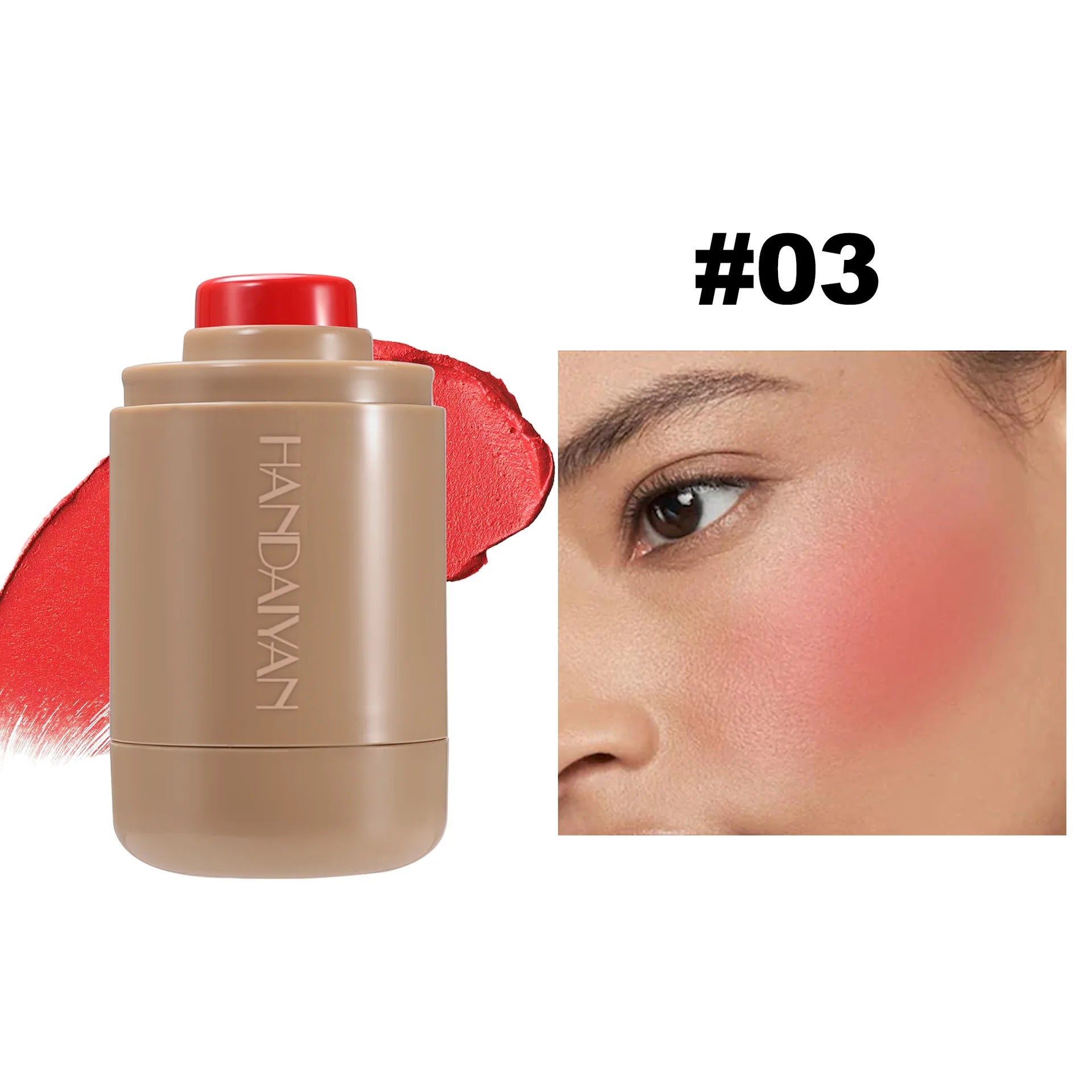 Handaiyan Cream Blush Stick – Lip & Cheek Tint, 6 Shades