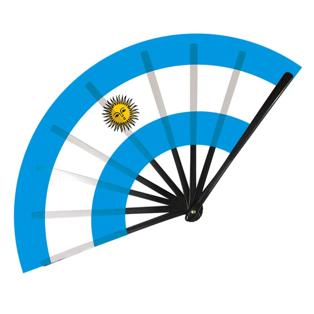 22cm Folding Hand Fan South America 8 Country Flags Cheering Fan For Sports Events Parties And Festival Celebrations Oasis Select color 1