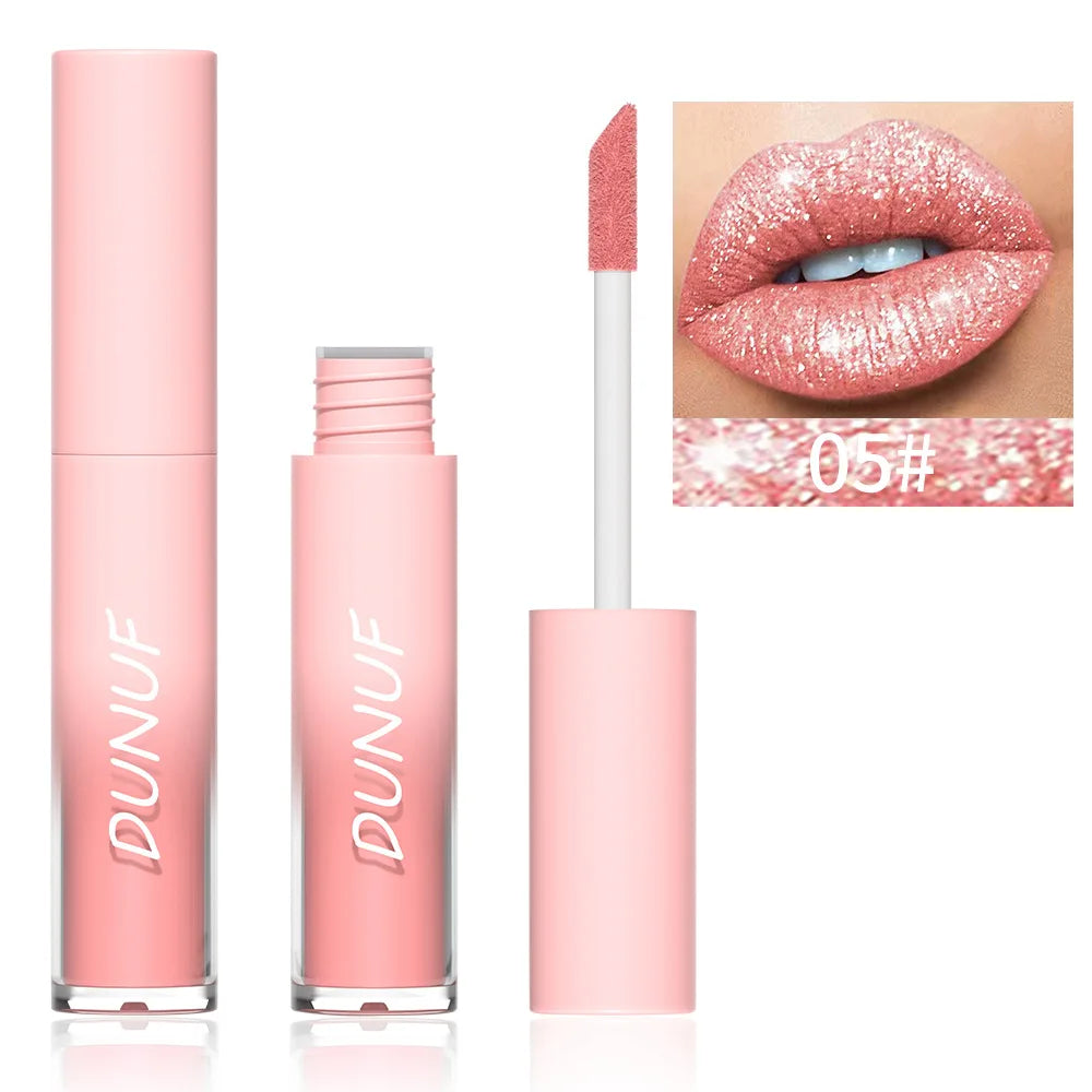 18-Color Flash Diamond Lip Gloss Set – Long-Lasting Shimmer