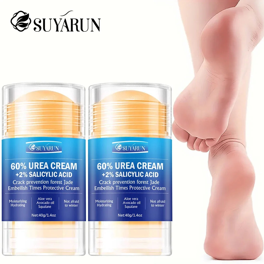SUYARUN 60% Urea Foot Care Cream Stick - Intensive Cracked Heel Repair, Callus Remover for Dry Feet - Fast Absorbing Foot skin. Oasis Select