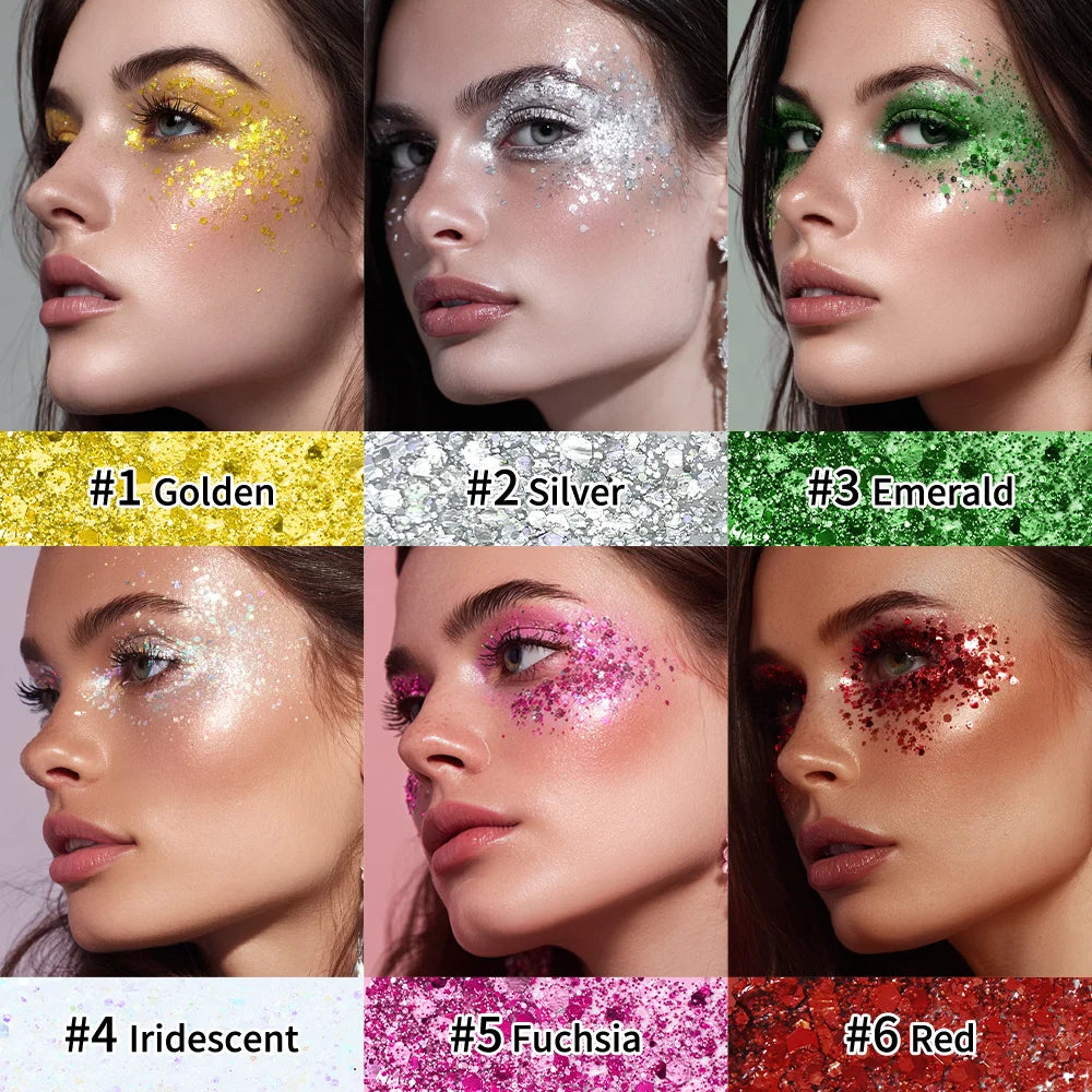 Glitter Gel Stick Highlighter – Pearl White & Pink Eyeshadow