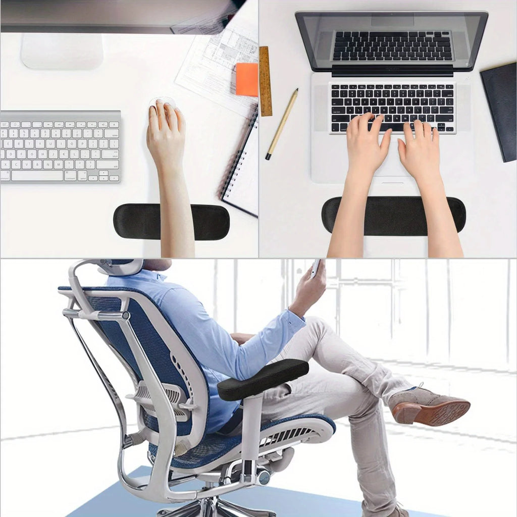 2/4pcs Memory Foam Armrest Pads for Office Chair Elbow Support Cushion for Arm Pressure Relief, Universal Fit Covers for Chairs Oasis Select