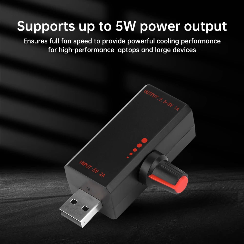 DC5V 2A 5W Stepless Speed Controller Adjustable Control Fan Cooler Type-C USB Fan Speed Radiator PWM Power Controller Oasis Select