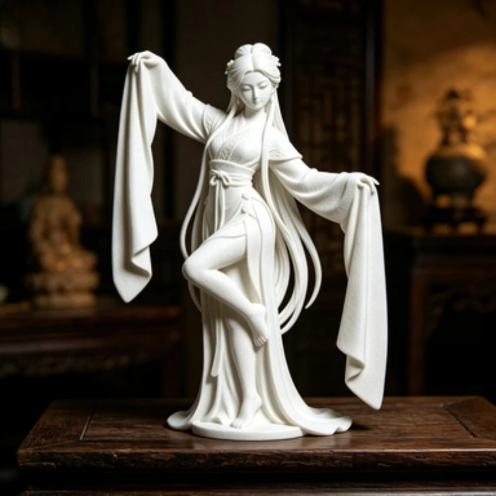 3D Printed Chinese Water Sleeve Dance Sculpture Elegant Classical Dancer Figurine Oriental Art Desktop Decor Art Collector Gifts Oasis Select