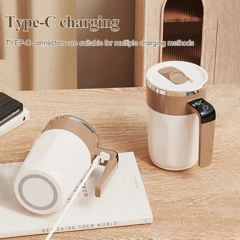 400ml Self-Stirring Coffee Mug | Temperature Display & USB Charge