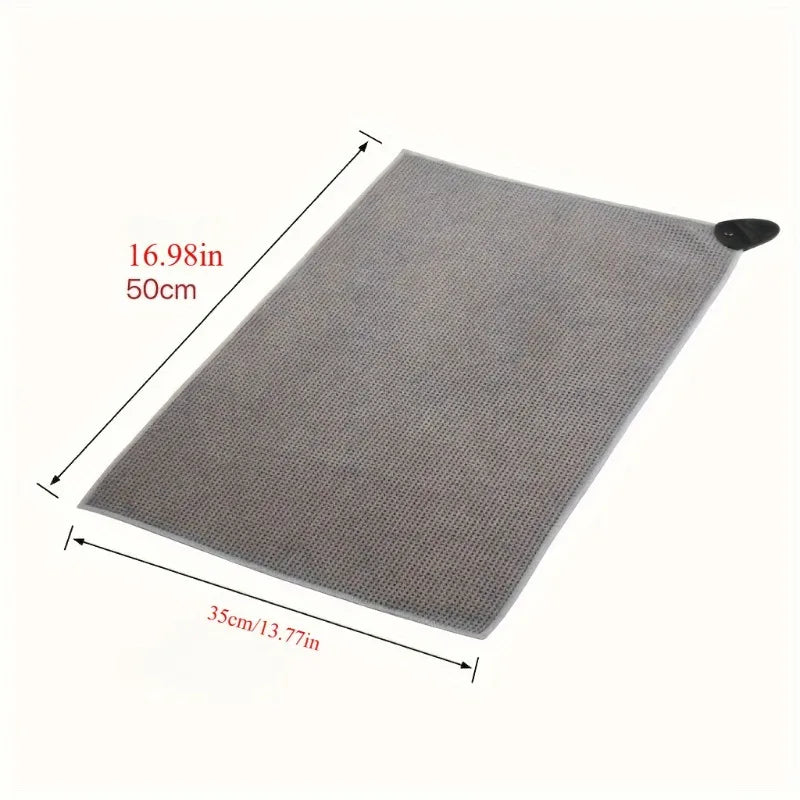 1pc Super Absorbent Quick-Dry Microfiber Golf Towel, Machine Washable, Golf Carts and Clubs Oasis Select