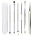 Stainless Steel Blackhead & Blemish Removal Tool Set Skin Care Tool Set Oasis Select 6Pcs