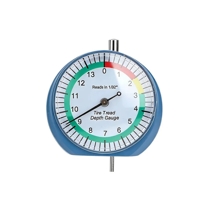 Tire Tread Depth Gauge Dial Type Tire Tread Depth Gauge Professional For Motorcycle Car Truck & Bus Easy Reading Dial Oasis Select