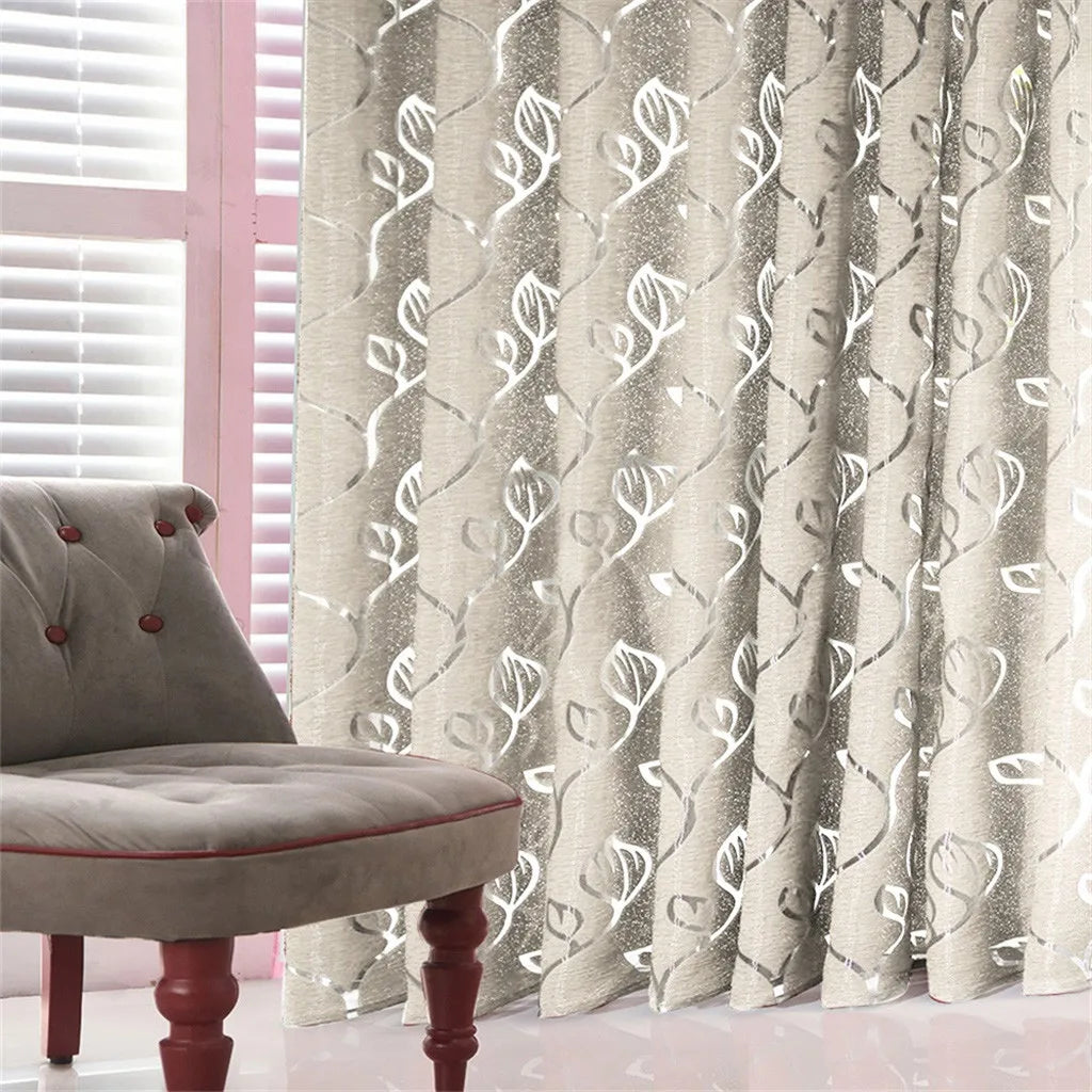 Vines Leaves Tulle Sheer Curtain Panel – Window Drape & Valance Sheer Curtain Panel Oasis Select H