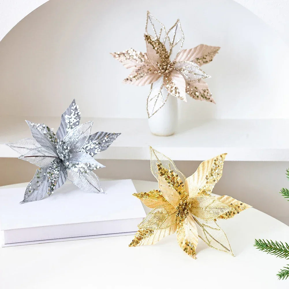 Wedding Centerpiece Flowers Christmas Flower Decor Quick Setup Convenience Seasonal Use Decoration 23 21cm For Christmas Trees Oasis Select