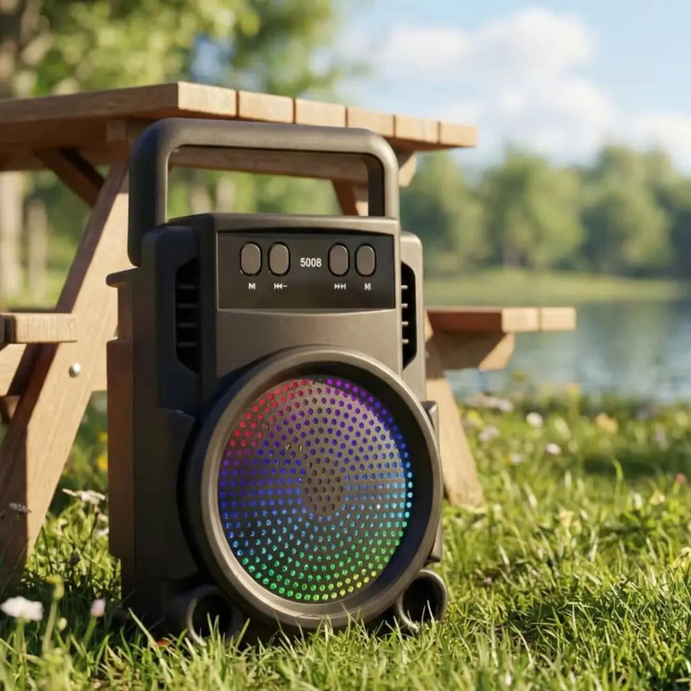 RGB Light Portable Bluetooth Speaker 360° Light Powerful Bass Karaoke Speaker Wireless Stereo TWS Function Party Speaker Oasis Select