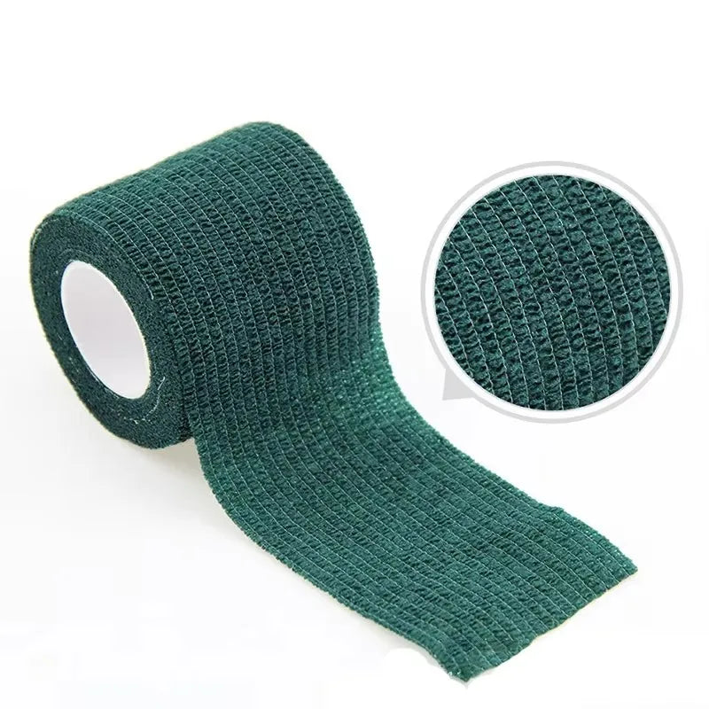 1Rolls Self Adhesive Elastic Sports Bandage Wrap - Joints & Limbs & Pet Protection | Athletic Injury Tape | Compression Strap Oasis Select Dark green 15cm