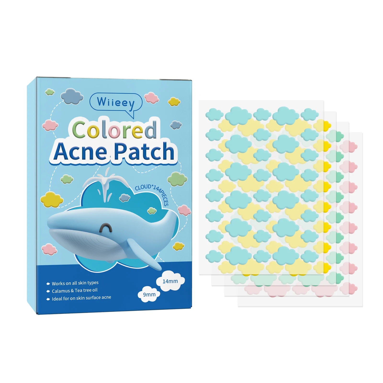 Pimple Patch Invisible Clear Facial Acne Patch Covering Acne and Blemishes Cloud Circle Moon Stars Love Shaped Pimples Patches Oasis Select Cloud