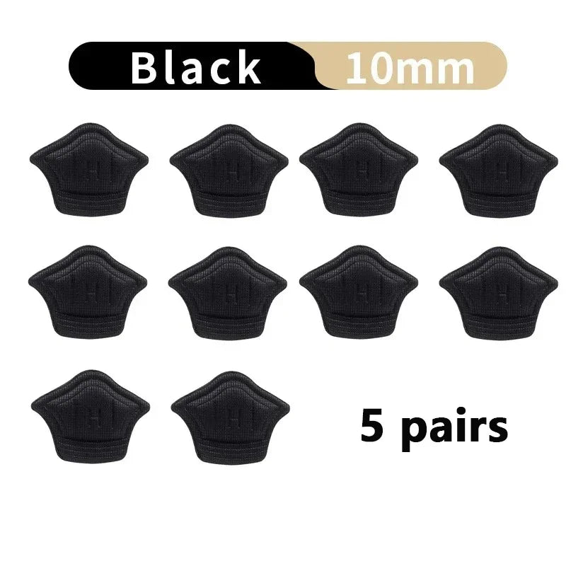 3/5pairs insoles patch heel pads for sport shoes back sticker adjustable size antiwear feet pad cushion insert insole Oasis Select Black-10mm-5pairs