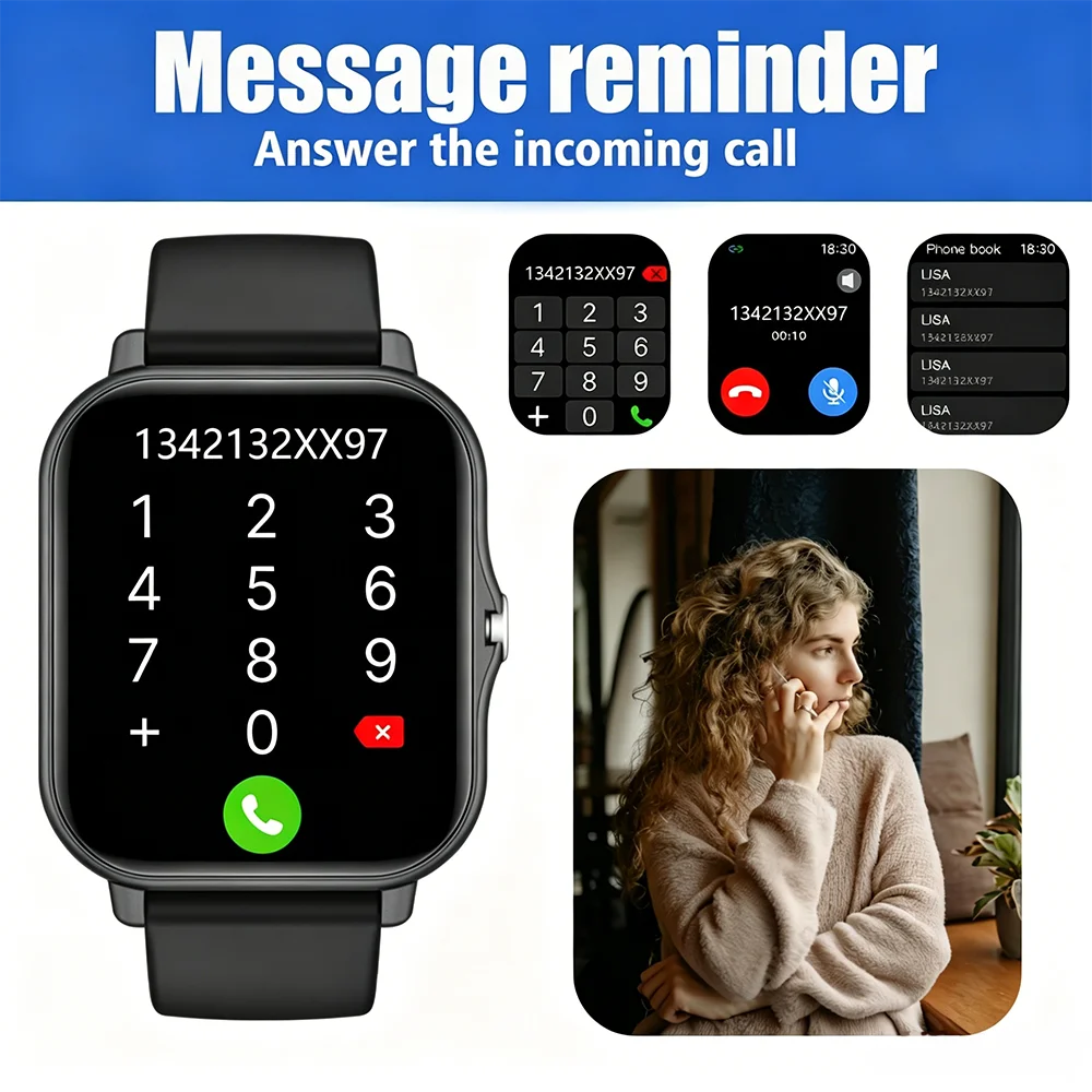 ERUN 1.83" HD Smartwatch – Calling, Sleep & Fitness Tracker