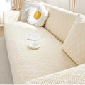 New Fleece Sofa Cover Full Package Universal Cover All-season Anti-cat Scratch and Anti-slip Sofa Protection Cover Oasis Select 1 people 90-140cm Off-white