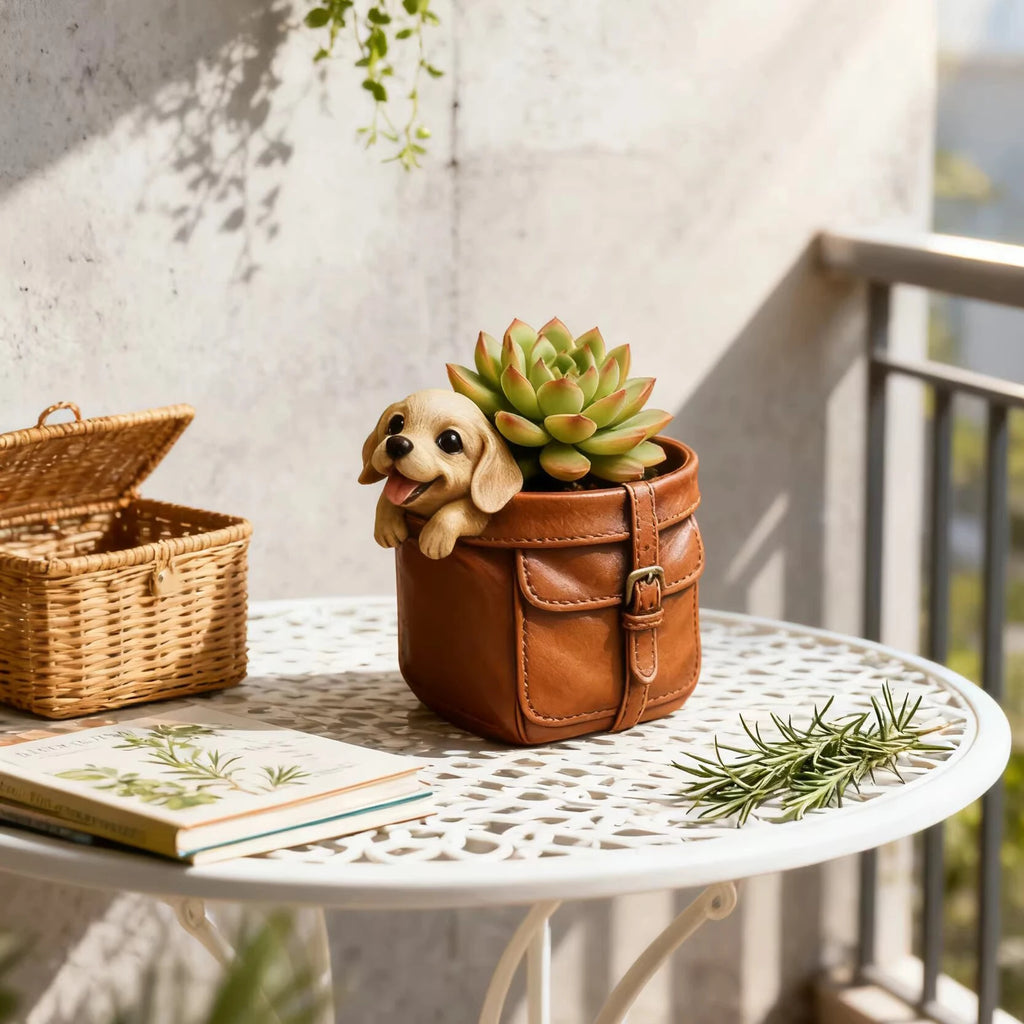 Dog Bag Flower Pot Silicone Molds DIY Succulent Plant Flowerpot Vases Mold Concrete Gypsum Candle Cup Resin Pen Holders Mould Oasis Select